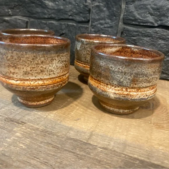 Vintage Pottery Wine Goblets - Picture 7 of 8